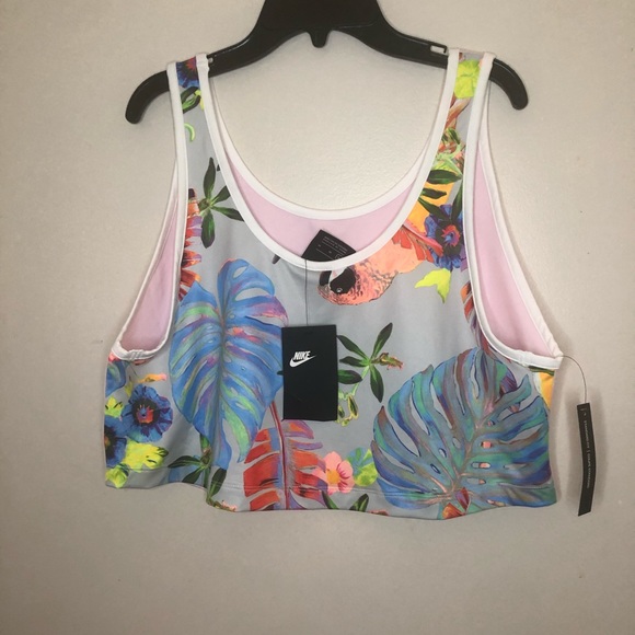 Nike WOMANS Light Support Tropical Printed Cropped - Picture 5 of 7